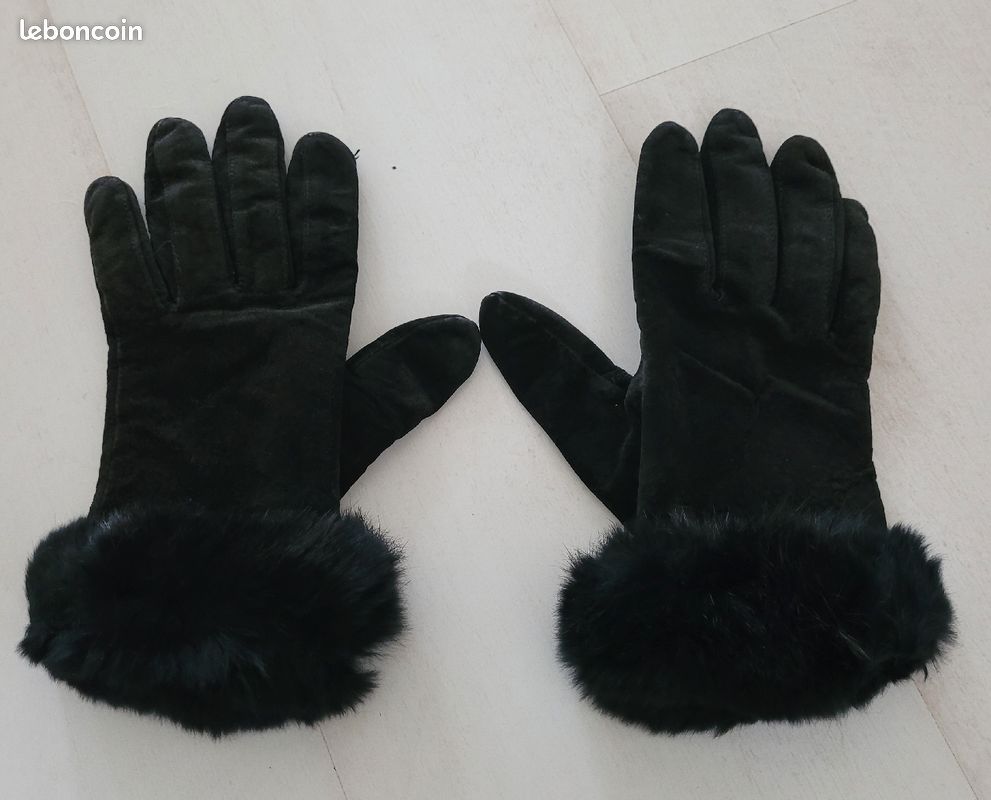 Gants Daim et vraie fourrure (image 4)