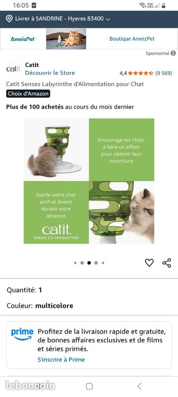 Distributeur jeu croquettes chat (image 2)