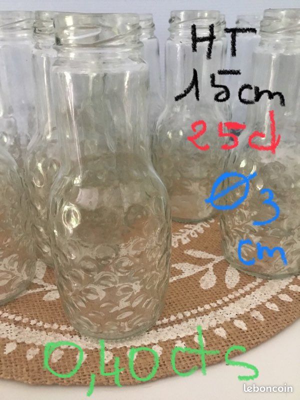 Petites bouteilles originales Pour déco mariage Vases (image 2)