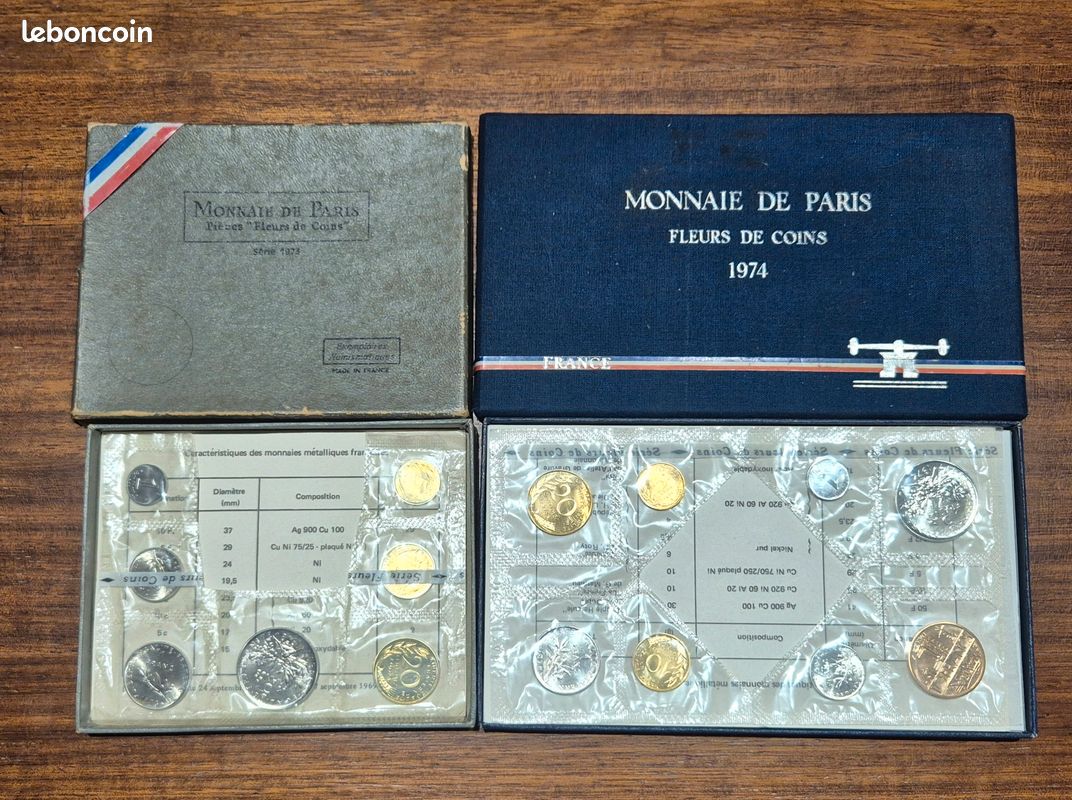 Coffrets franc 1973 et 1974 fdc (image 2)