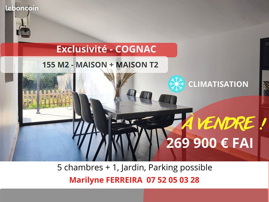 Maison 9 pièces 155 m² · à Cognac · 155 m² · 269 900 €