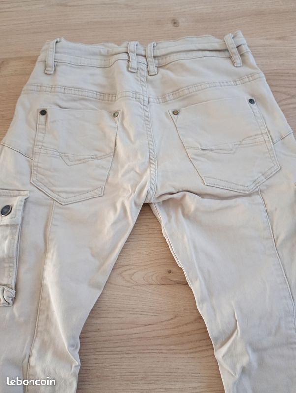 Pantalon crème homme taille 36 (image 2)