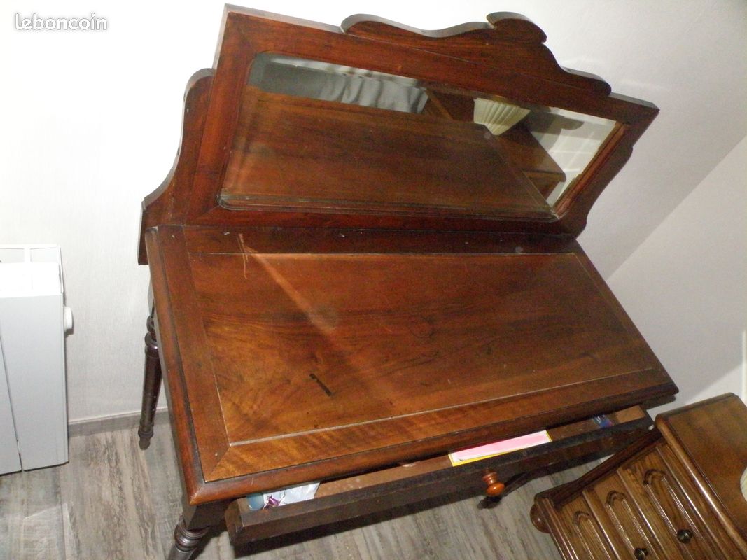 Mobilier: commode en bois avec miroir (image 5)