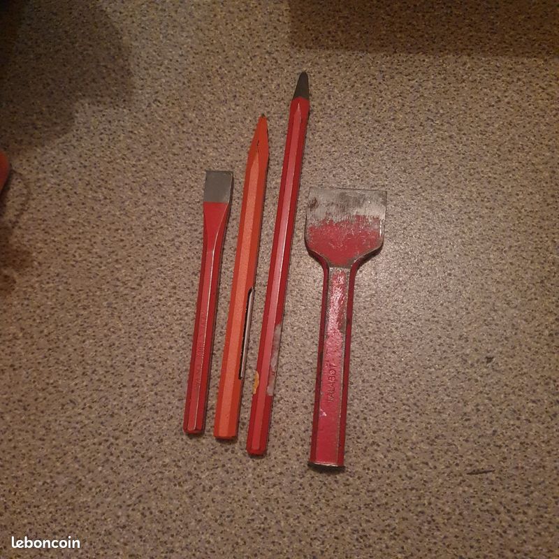 Je vends trois burins un lot de 4 burin (image 1)