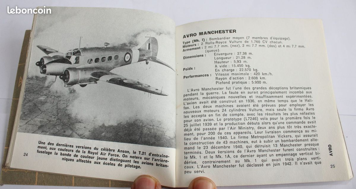 Les avions Britanniques 1940-1945 - Bibliothèque Marabout Flash N°86 - Année 1961 (image 7)