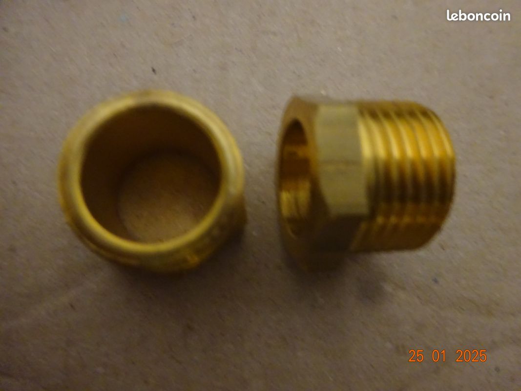 Divers raccords et écrous collet battu, en laiton (image 6)