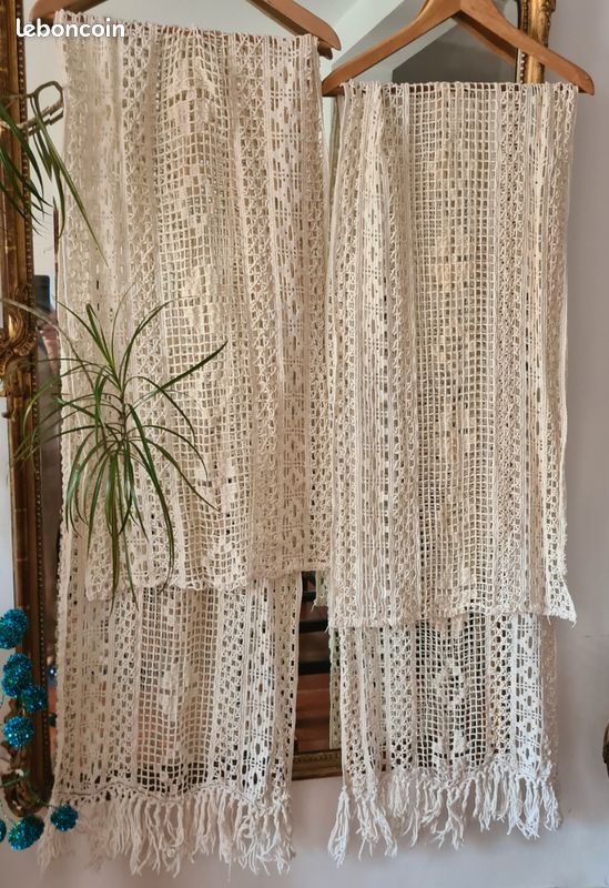 MES FAVORIS TRICOT-CROCHET: Modèle gratuit : Des rideaux au crochet
