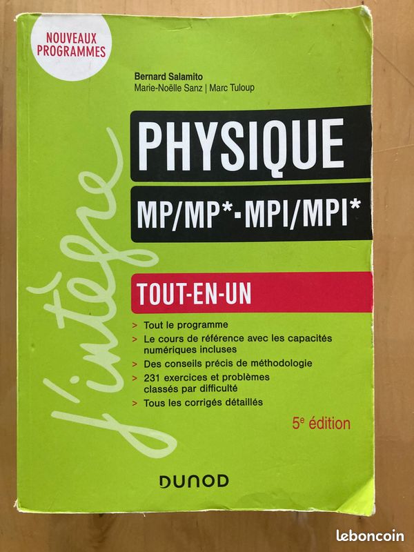 Livre CPGE Physique MP/MP* et MPI/MPI*, Tout en un, Dunod, 5ème édition (image 4)