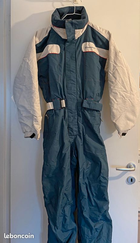 Combinaison de ski Decathlon Quechua blanc-bleu 12 ans 146 158