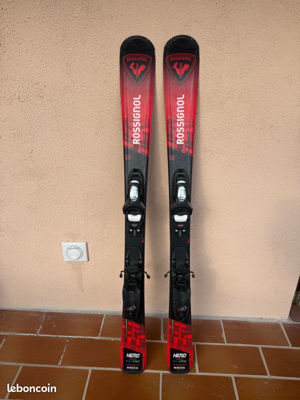 Skis Rossignol Hero On Piste 100 -140 + fixations KID 4 GW B76 junior
