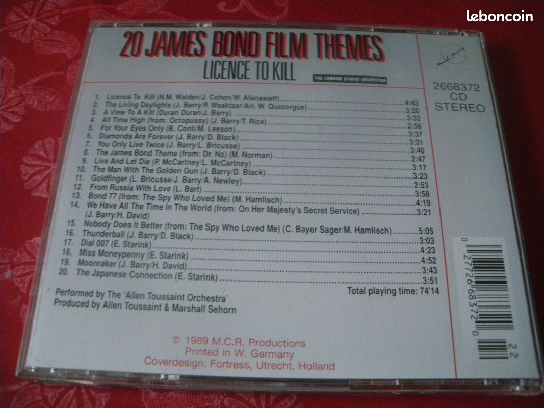 CD 20 James Bon Film Themes (image 2)