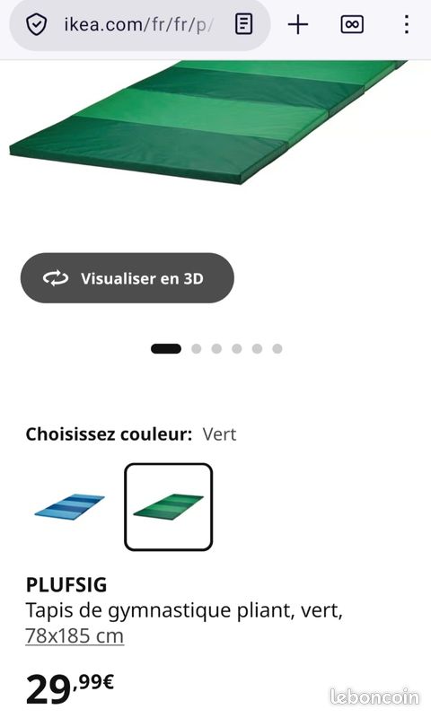 Tapis pliable gymnastique Ikea (image 2)