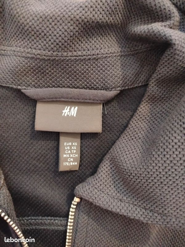 Veste Légère Bleue H&M Pour Homme - Taille L - Style Parka En Coton - Occasion