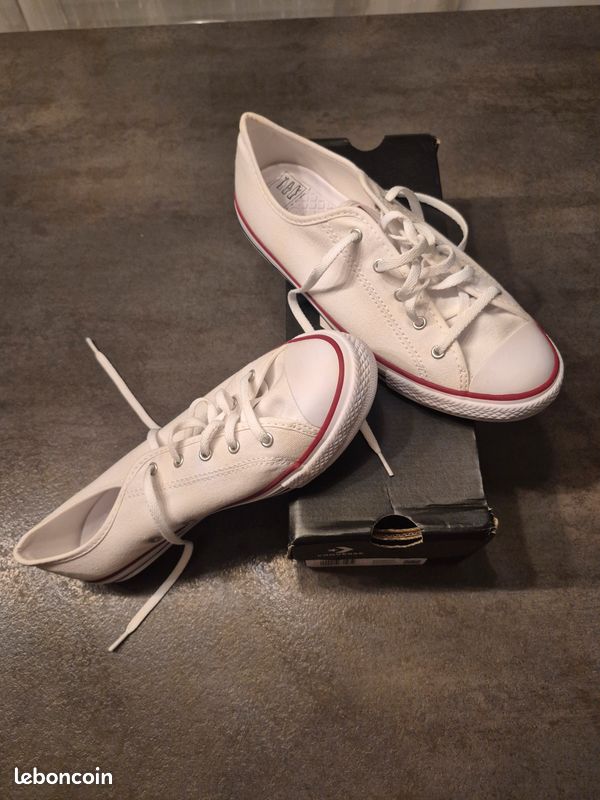 Chaussure Converse Basse Blanc Converse Sneakers Basse