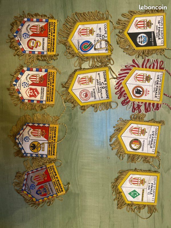 Fanions Coupe d'Europe AS MONACO - Collection