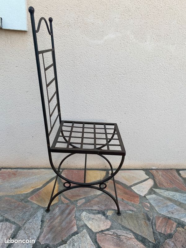 Chaises fer forgé lot de 4 (image 2)