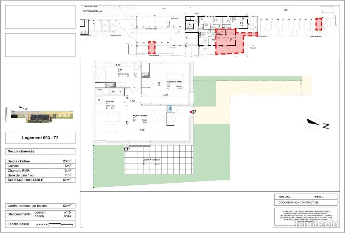 Appartement a louer saran - 2 pièce(s) - 49 m2 - Surfyn