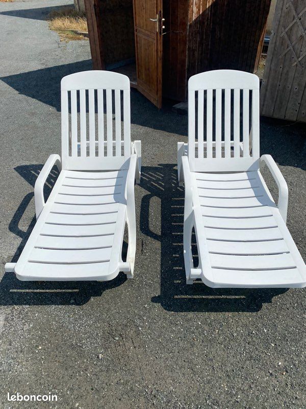 2 transats blanc (image 1)