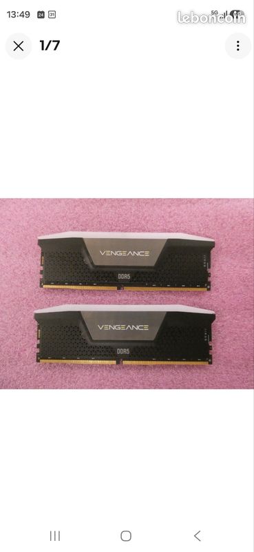 Corsair vengeance ddr5 2x32 go 6600 mhz (image 2)