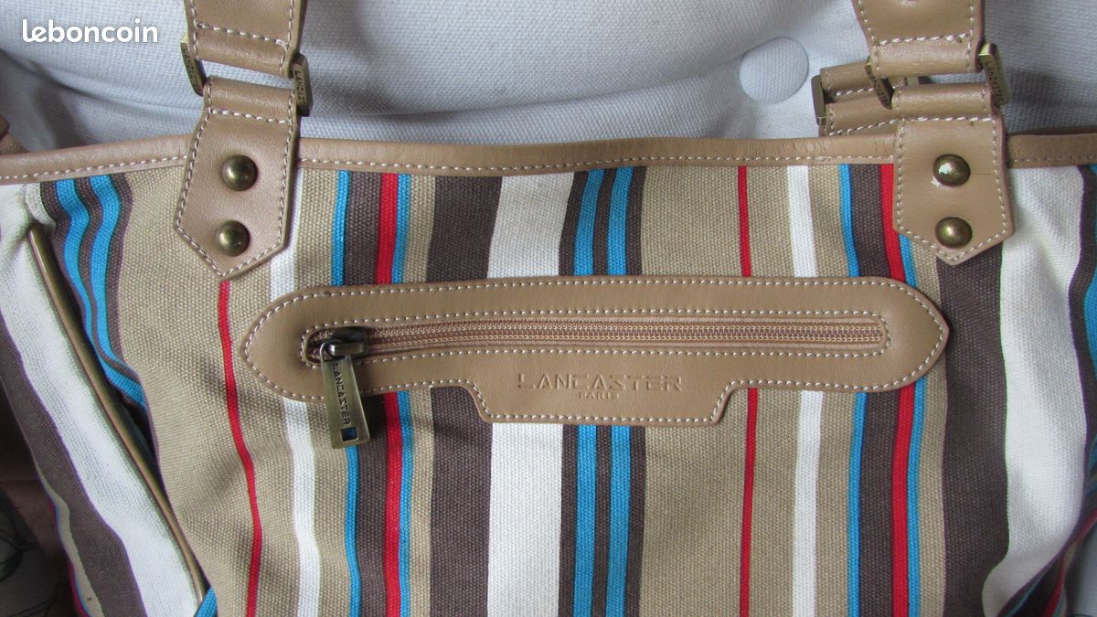 Sac Lancaster toile et cuir (image 6)