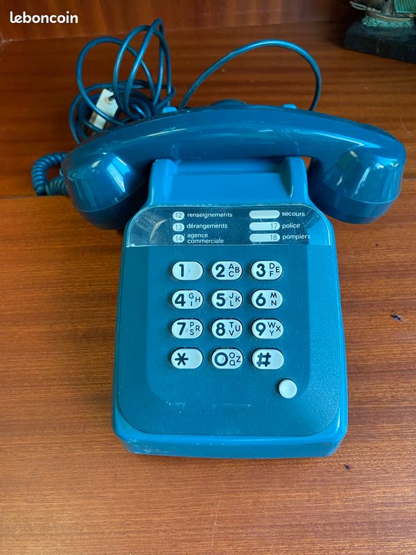 Téléphone vintage socotel bleu (image 1)