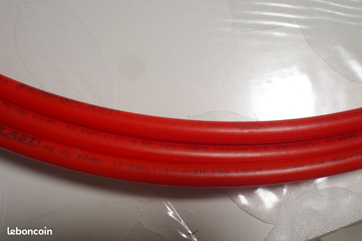 Tuyau ferro plast 12 mm rouge (image 2)