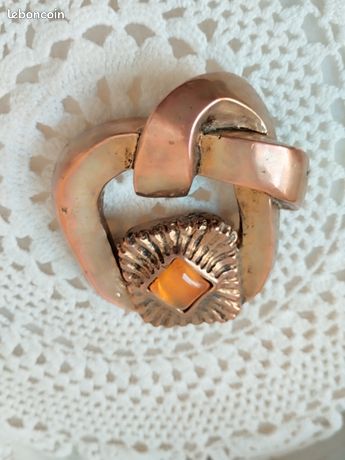 Broche Vintage Signée ESTELLE BIJOUX Paris - Créateur - Résine - Occasion