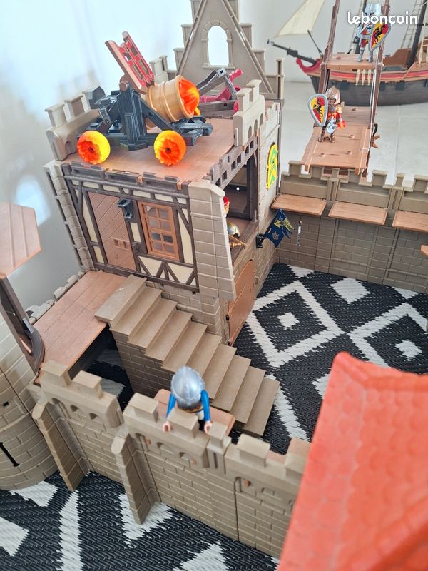 Lot De 2 Canons/bombardes Playmobil - Pour Châteaux, Bateaux, Chevaliers, Occasion