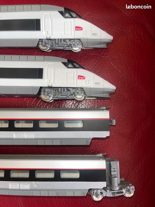 Locomotive Mehano HO TGV Sud-Ouest – Motrice Et Voitures Vintage – État D'occasion