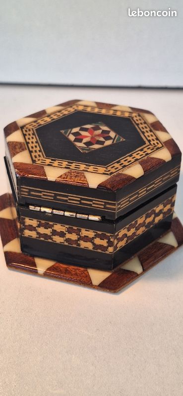 Boîte à bijoux marqueterie vintage (image 3)