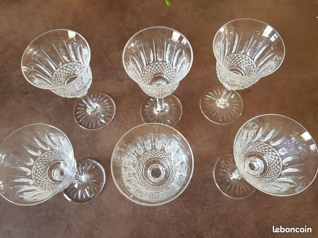 6 Verres en cristal Saint Louis Tommy 15 cm (image 2)