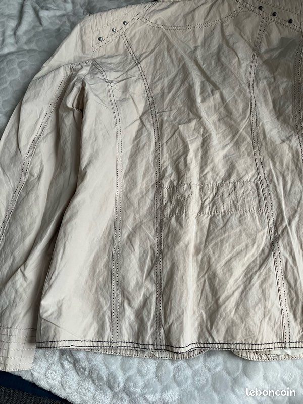 Veste Fallwick En Lin Bleu - Taille 38, Comme Neuve, Coupe Ample