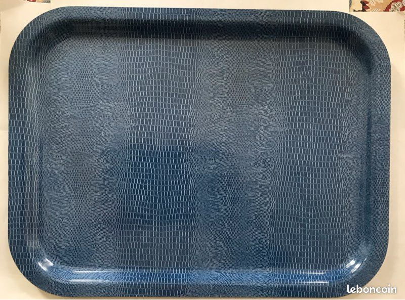 2 PLATEAUX PLATEX MOTIFS ABEILLES VINTAGE AVEC POIGNÉES