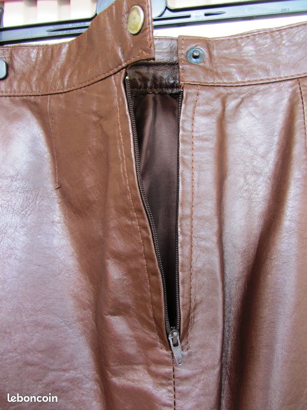 Jupe en cuir véritable (image 3)