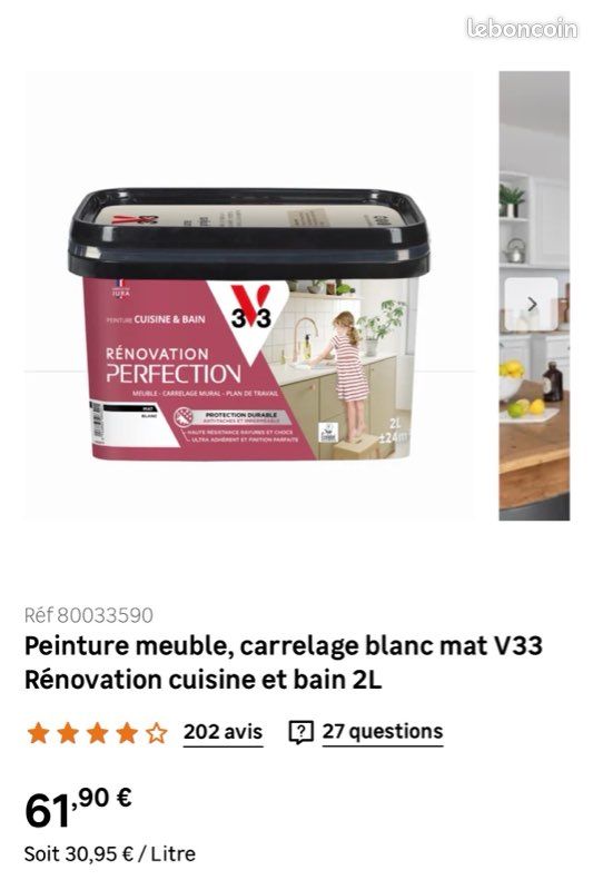 Peinture blanche pour faïence (image 1)