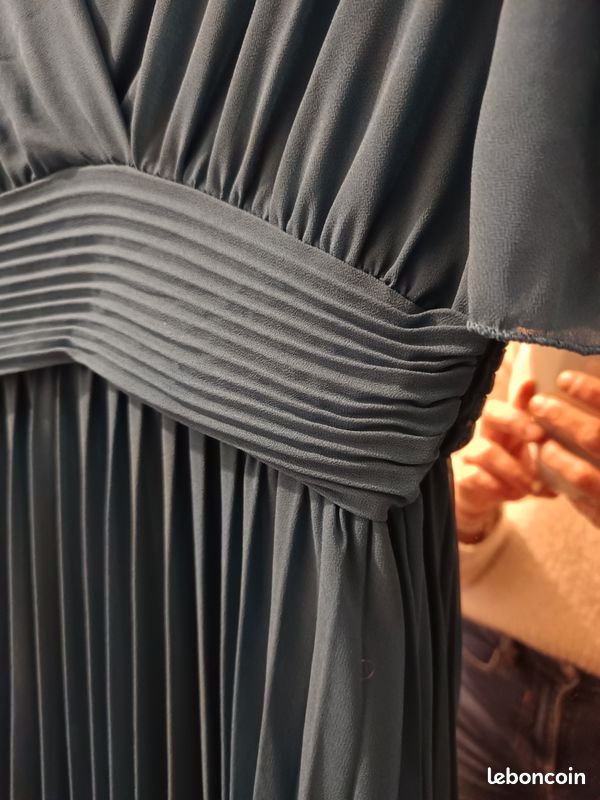 Robe fluide bleu canard (image 6)