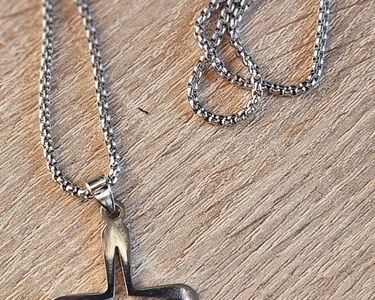 Collier Pendentif Croix Ajourée En Argent 925, CO54, Longueur 45 Cm