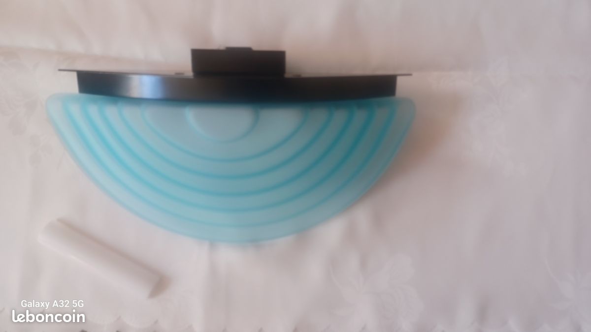 2 Appliques murales vintage en verre "vetri murano 004" aquamarine - annee 70' (image 6)
