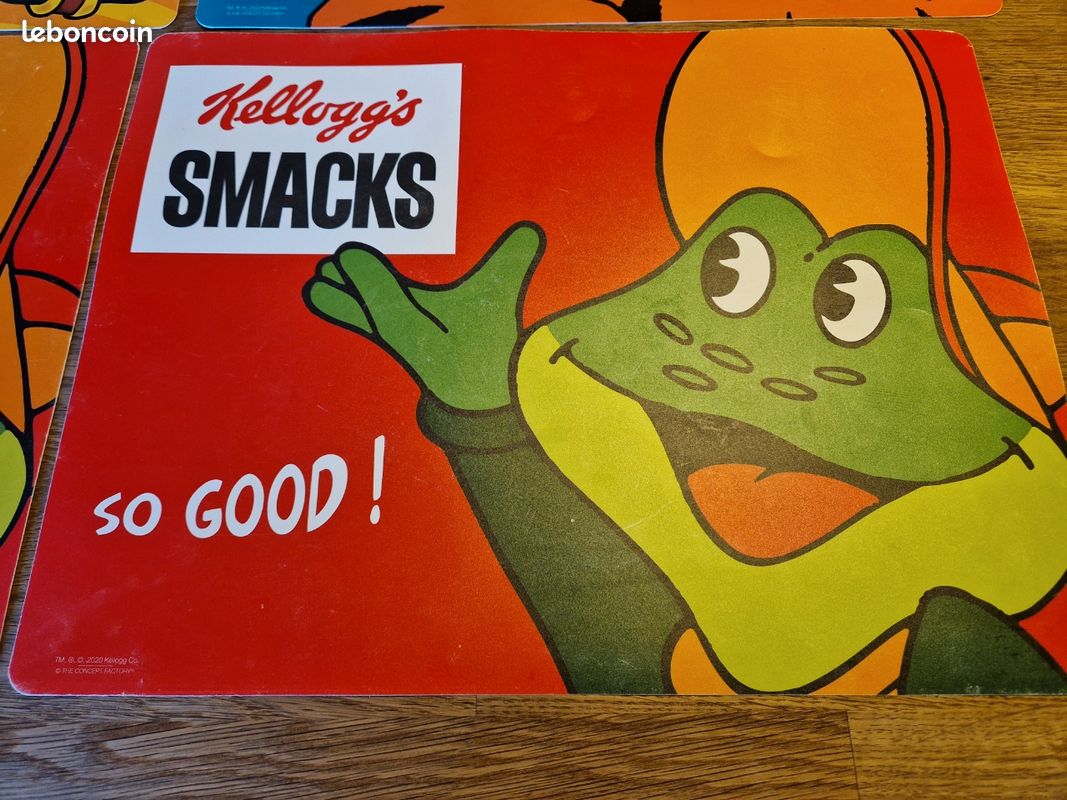 Set De Table Kellogg's Vintage – 30x40 Cm, Motifs Animaux (singe, Grenouille…), Neuf