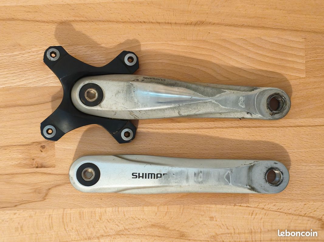 Pédalier Shimano Alivio FC-M410 : 104 BCD axe carré 175mm - triple, compatible single mono ou duo plateau avec vis fournies (image 3)