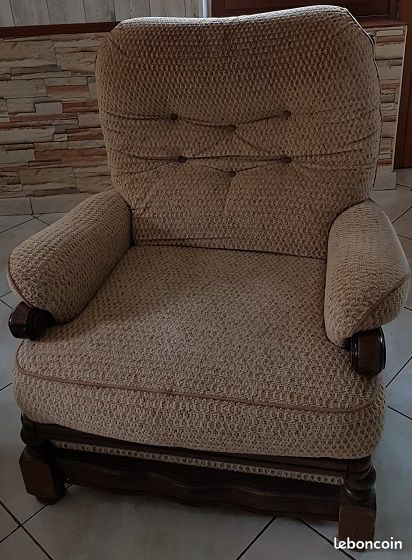 2 fauteuils armature bois (image 1)