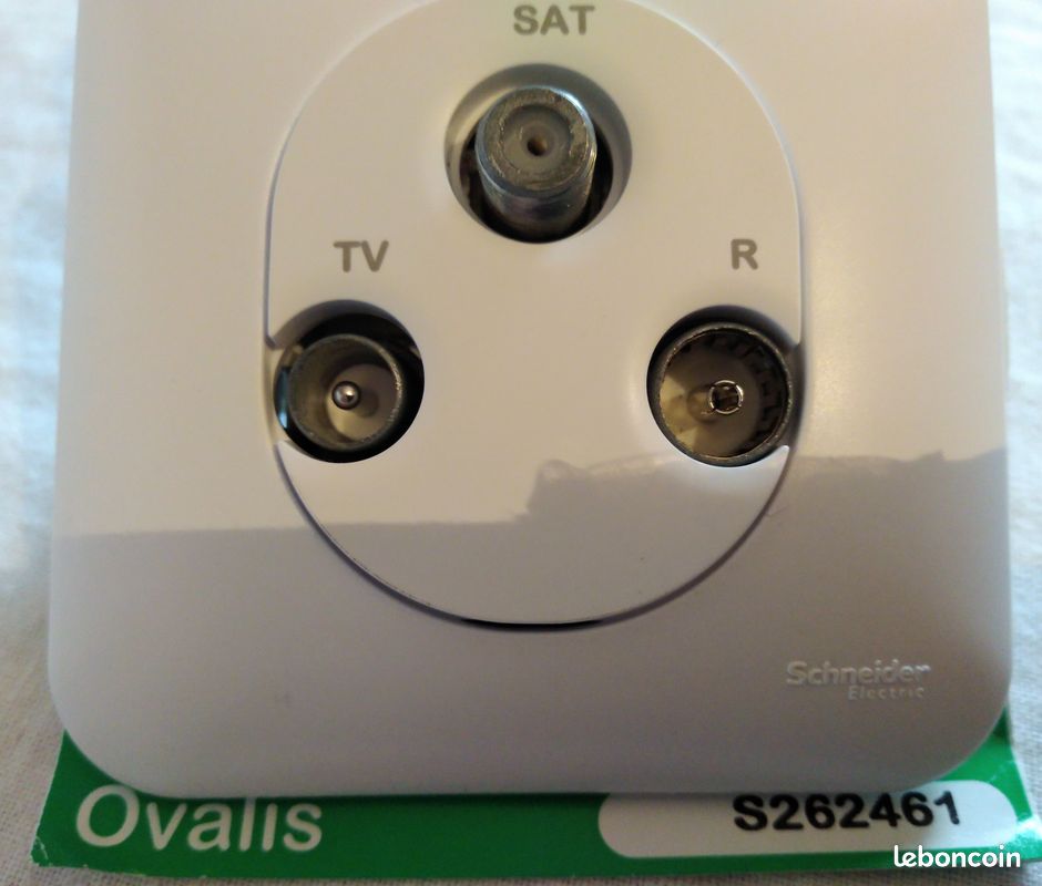 Prise TV Schneider Ovalis - Neuf - Pour Installation électrique