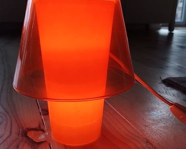 Lampe De Bureau Vintage IKEA Orange En Métal – Parfaite Pour Le Bureau Ou La Maison (36 Cm)