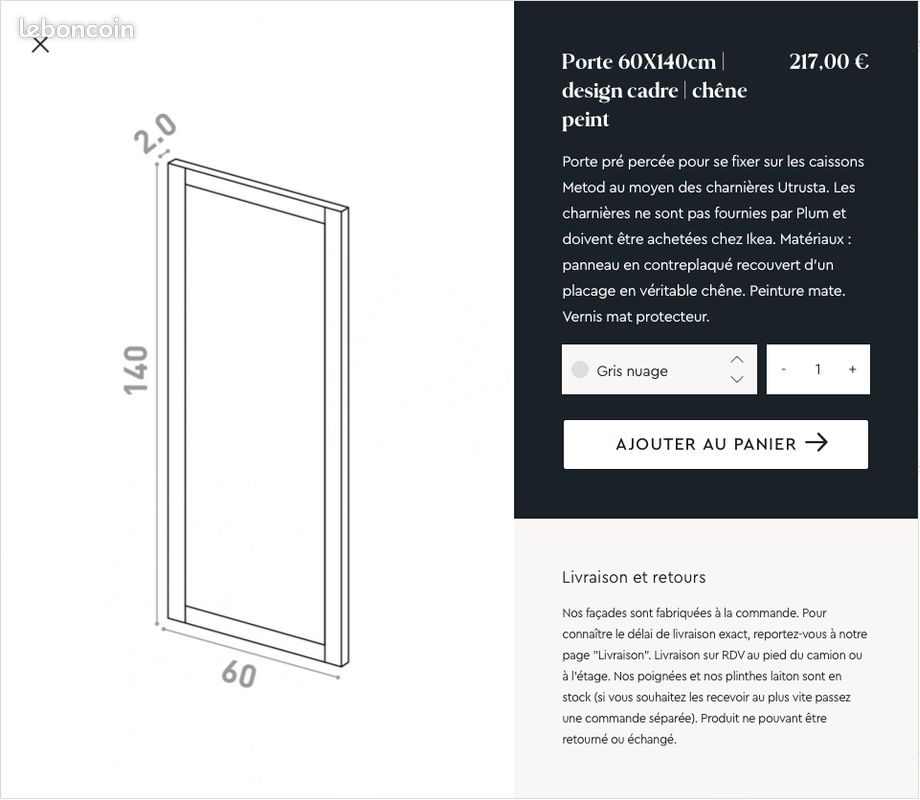 Façade Plum 140x60 (Ikea) (image 2)