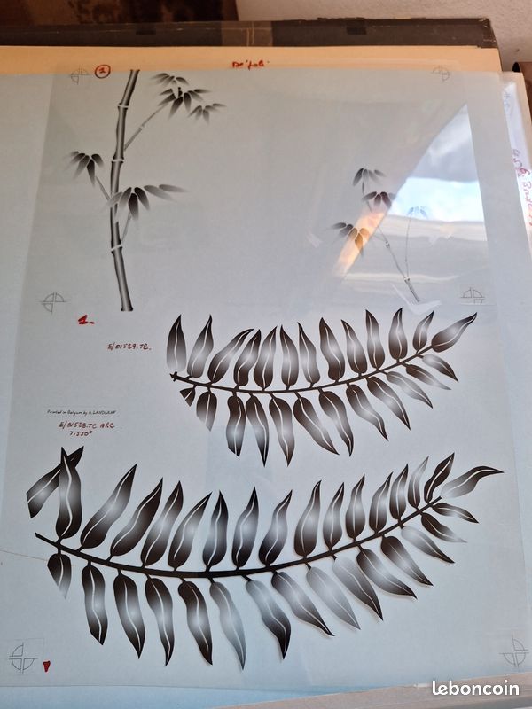 Serigraphie Bambou et fougère (image 4)