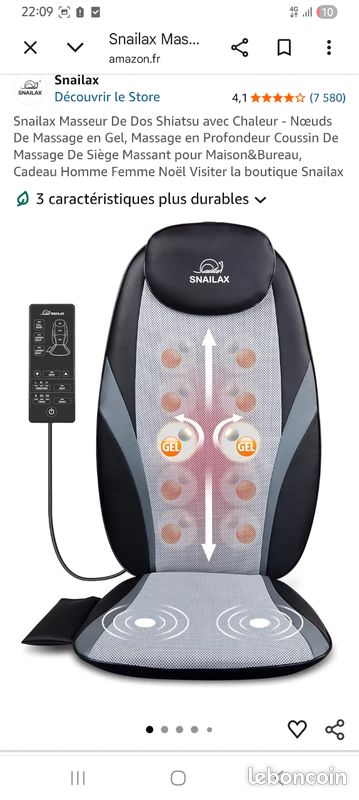 Fauteuil massant shiatsu (image 1)