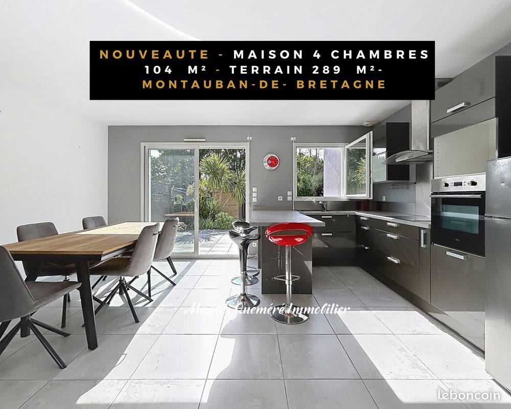 Maison 5 pièces 104 m² · à Montauban-de-Bretagne · 104 m² · 285 900 €