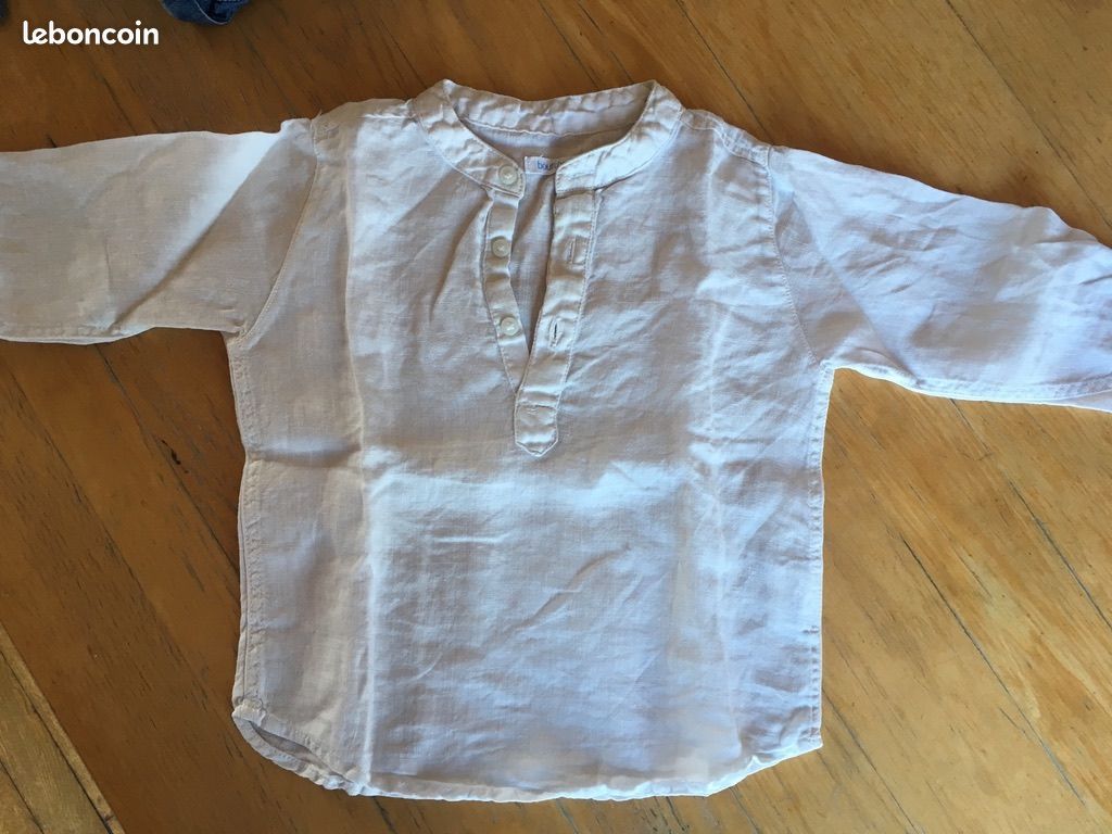 Tunique mao bout’chou blanche 12m (image 1)