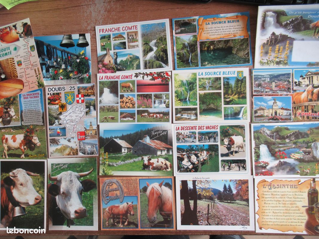 Lot enveloppe et 17 cartes postales de Franche-comté Doubs (image 1)