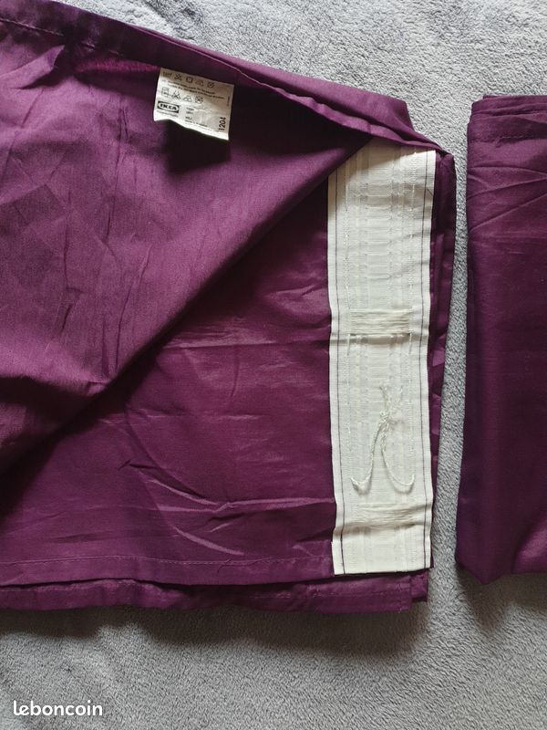 Lot de 2 rideaux violets, en tres bon état, pas d envoi (image 3)